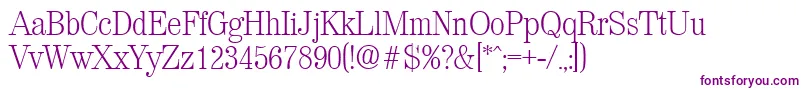 ValenciaXlight Font – Purple Fonts on White Background