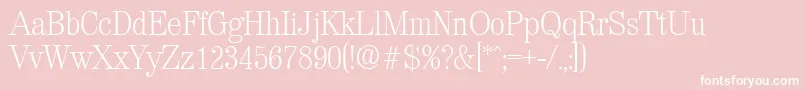 ValenciaXlight Font – White Fonts on Pink Background
