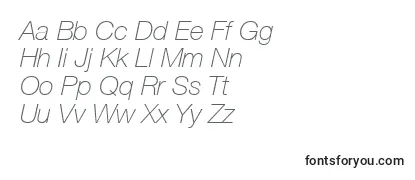 HelveticaNeueCe36ThinItalic Font