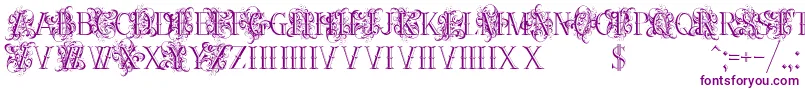 Ornamentalversalsフォントについての詳細 フォントOrnamentalversals – 紫色のフォント