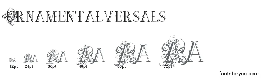 Größen der Schriftart Ornamentalversals