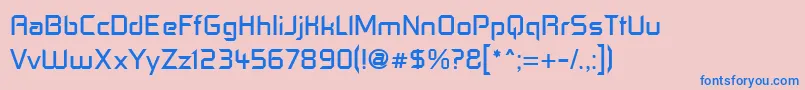 フォントControlFreak – ピンクの背景に青い文字