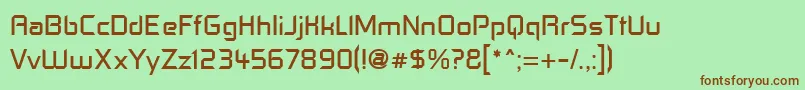 Шрифт ControlFreak – коричневые шрифты на зелёном фоне