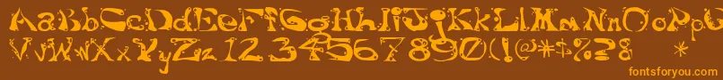 Aajax Font – Orange Fonts on Brown Background