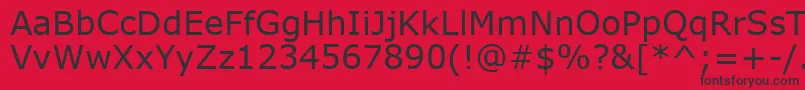Verdank Font – Black Fonts on Red Background
