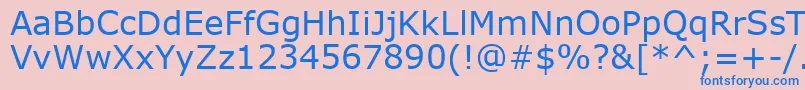 Verdank Font – Blue Fonts on Pink Background