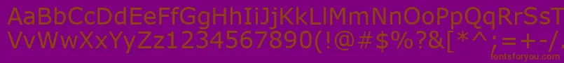 Verdank Font – Brown Fonts on Purple Background