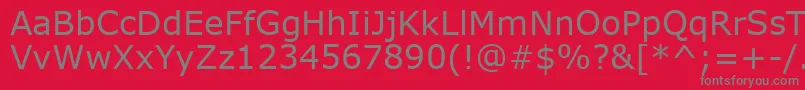 Verdank Font – Gray Fonts on Red Background