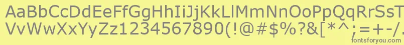 Verdank Font – Gray Fonts on Yellow Background