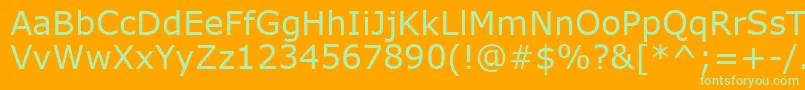 Verdank Font – Green Fonts on Orange Background