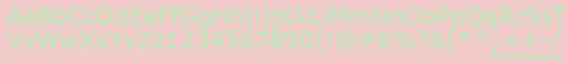 Verdank Font – Green Fonts on Pink Background