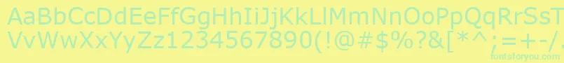 Verdank Font – Green Fonts on Yellow Background