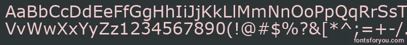 Шрифт Verdank – розовые шрифты на чёрном фоне