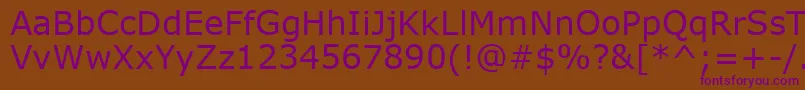 Verdank Font – Purple Fonts on Brown Background