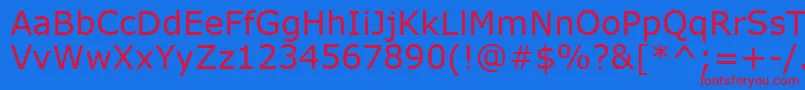 Шрифт Verdank – красные шрифты на синем фоне