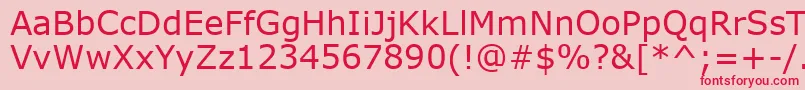 Verdank Font – Red Fonts on Pink Background