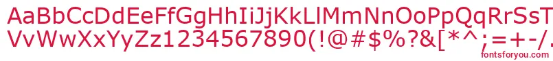 フォントVerdank – 赤い文字