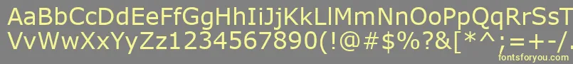 Verdank-fontti – keltaiset fontit harmaalla taustalla