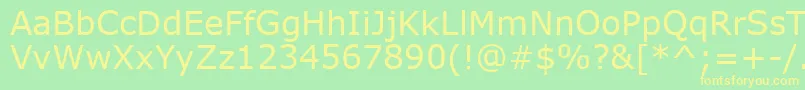Шрифт Verdank – жёлтые шрифты на зелёном фоне