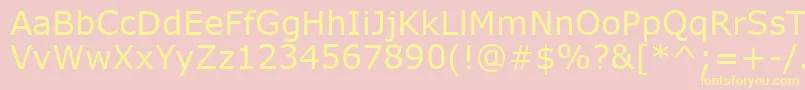 Verdank Font – Yellow Fonts on Pink Background