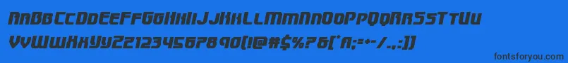 Speedwagonital Font – Black Fonts on Blue Background
