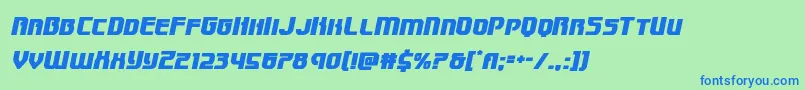 フォントSpeedwagonital – 青い文字は緑の背景です。