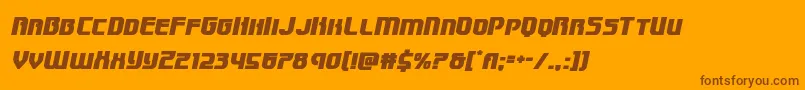 Speedwagonital Font – Brown Fonts on Orange Background