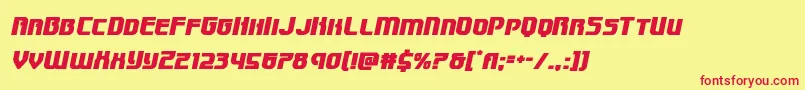 Speedwagonital Font – Red Fonts on Yellow Background