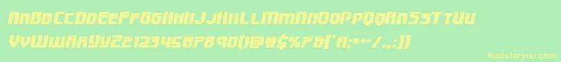 Speedwagonital Font – Yellow Fonts on Green Background
