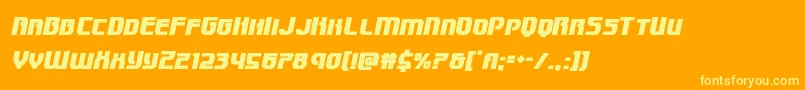 Speedwagonital Font – Yellow Fonts on Orange Background