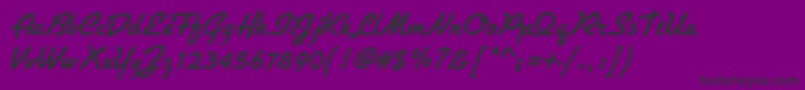 Gilliesgotdbol Font – Black Fonts on Purple Background