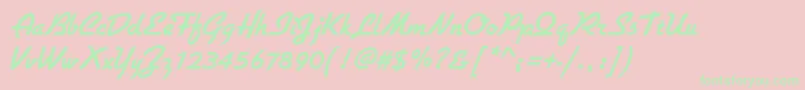Gilliesgotdbol Font – Green Fonts on Pink Background