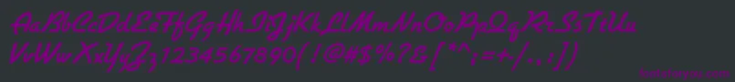 Gilliesgotdbol Font – Purple Fonts on Black Background