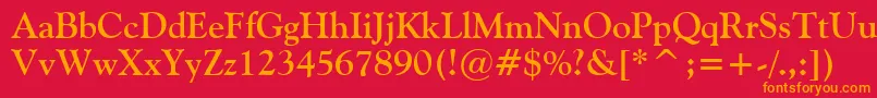 Vaniel2Bold Font – Orange Fonts on Red Background