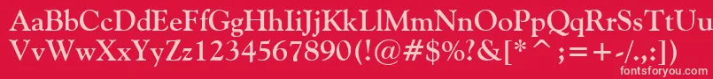 フォントVaniel2Bold – 赤い背景にピンクのフォント