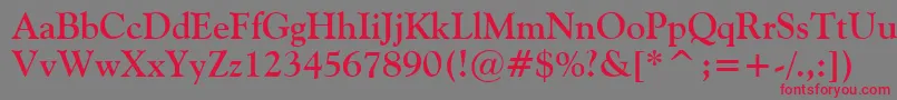 Vaniel2Bold Font – Red Fonts on Gray Background