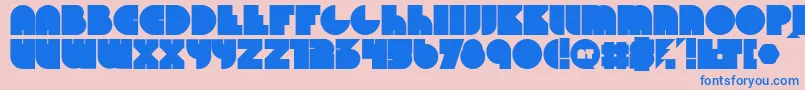 fuente Beyondprotype – Fuentes Azules Sobre Fondo Rosa