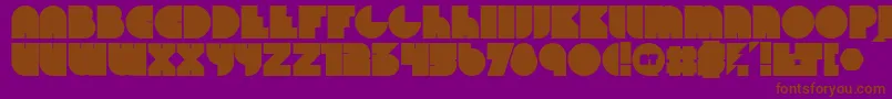 Saiba mais sobre a fonte Beyondprotype Fonte Beyondprotype – fontes marrons em um fundo roxo