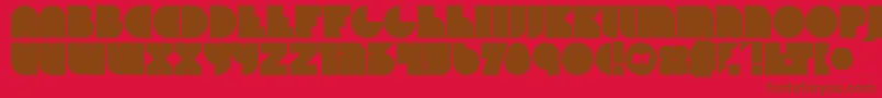 Saiba mais sobre a fonte Beyondprotype Fonte Beyondprotype – fontes marrons em um fundo vermelho