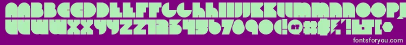 Beyondprotype Font – Green Fonts on Purple Background