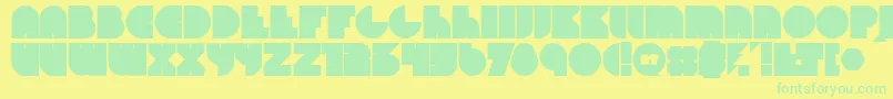 Beyondprotype Font – Green Fonts on Yellow Background