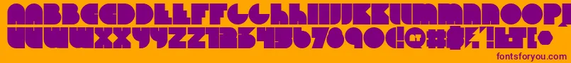 Beyondprotype Font – Purple Fonts on Orange Background