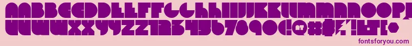 Police Beyondprotype – polices violettes sur fond rose