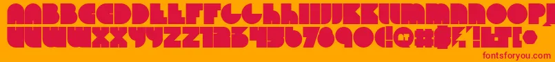 Beyondprotype Font – Red Fonts on Orange Background