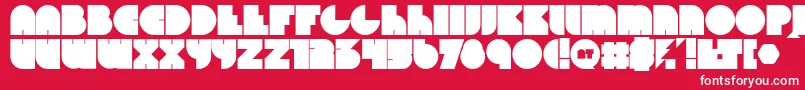 フォントBeyondprotype – 赤い背景に白い文字