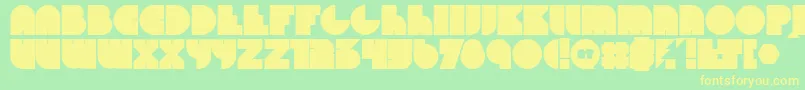 Beyondprotype Font – Yellow Fonts on Green Background