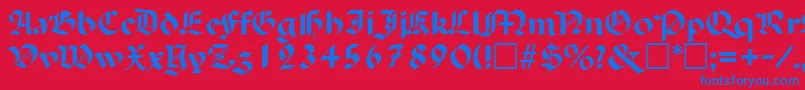 PaladinRegular Font – Blue Fonts on Red Background