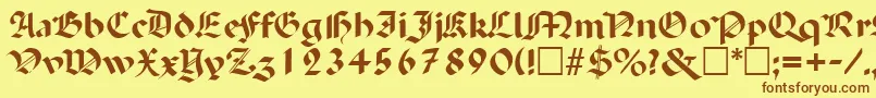 PaladinRegular Font – Brown Fonts on Yellow Background