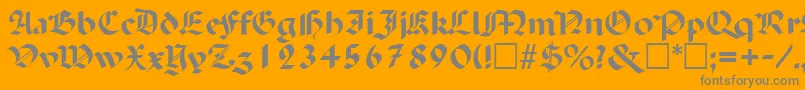 PaladinRegular Font – Gray Fonts on Orange Background