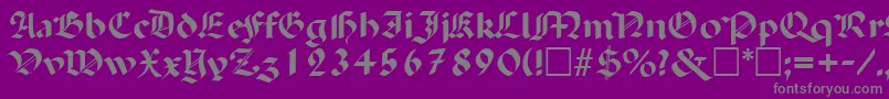 PaladinRegular Font – Gray Fonts on Purple Background